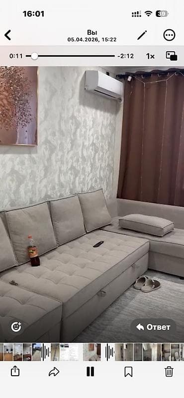 суточный квартира: 3 комнатная квартира в районе ж/м Ынтымак — 5