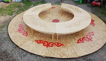 купол: Аренда юрты, Каркас Деревянный, 65 баш, С полом — 2