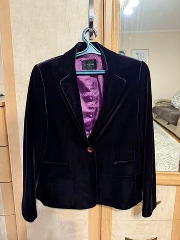 бархатный пиджак: Вельветовый/бархатный женский жакет AC FORMЕ. - Цвет: глубокий — 1