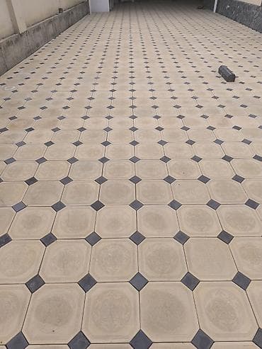 сетка мелкая: Тротуарная плитка «Октагон» с вставками - Тип: модульная бетонная — 2