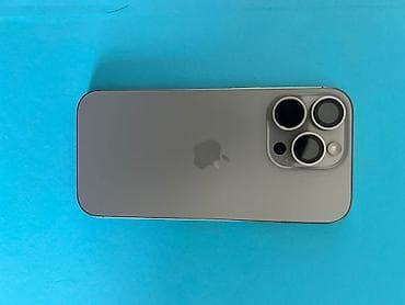 IPhone 16 Pro, Б/у, 256 ГБ, Natural Titanium, Чехол, 100 %