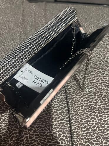 черная удлиненная куртка: Сумочка на вечер, отличный вариант для выпускного вечера, новая — 3