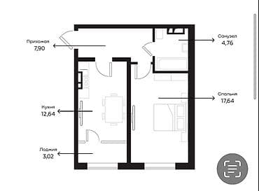 прод кв: Строится, 1 комната, 46 м² — 3