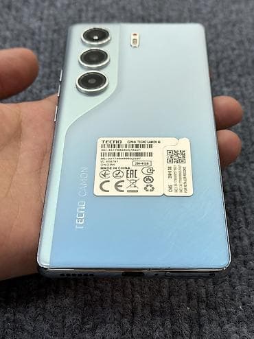 Техника и электроника: Tecno Camon s, Б/у, 256 ГБ, цвет - Синий, 2 SIM — 4