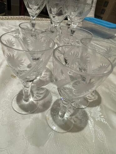 чай ичкен столдор: Набор стеклянных рюмок/стаканов для напитков - Комплектация: 6 штук в — 23