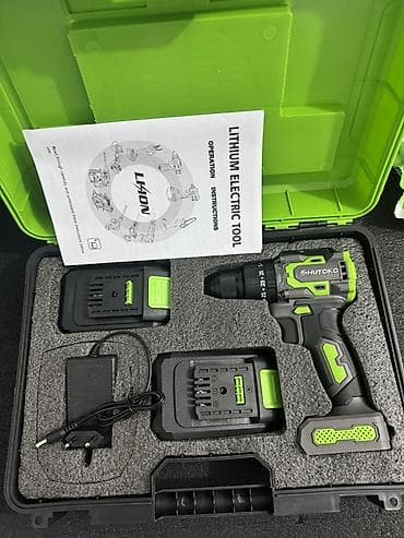 бу дрели: Аккумуляторная дрель‑шуруповёрт SHUTOKO 21V в кейсе — 1