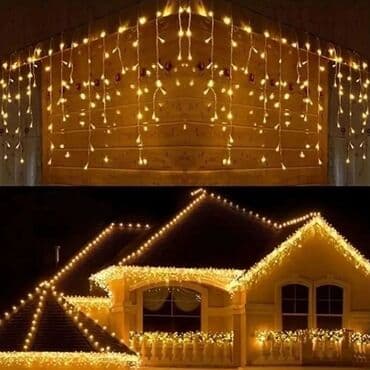 мощные садовые фонари на солнечных батареях: Светодиодная Гирлянда Бахрома Прекрасно подходит для украшения дома — 4