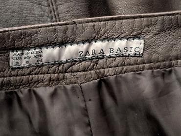 юбка зара: Юбка, Модель юбки: Прямая, Мини, Натуральная кожа, Низкая талия — 3