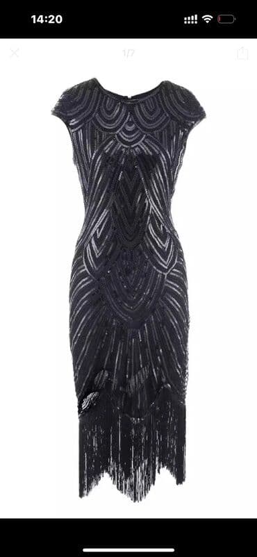 национальные платья на прокат: Сдаю на прокат Платье в стиле Гетсби с пайетками и бахромой - Цвет — 3