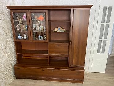 Дивандар: Зал үчүн гарнитур, Шкаф, ДСП, Өзү алып кетүү, түсү - Күрөң — 2