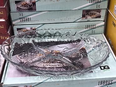 бу стекло: Стеклянные сервировочные менажницы - Материал: прозрачное — 1