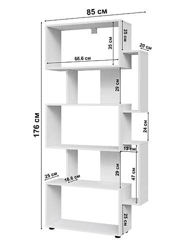 Кийимге кам көрүү жана сактоо: Китеп текчеси, Жаңы, ЛДСП, Полго орнотулма, Өзү алып кетүү, Акысыз жеткирүү, Акылуу жеткирүү — 6