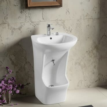 Комбинированная сантехническая тумба «2‑в‑1»: раковина с встроенным