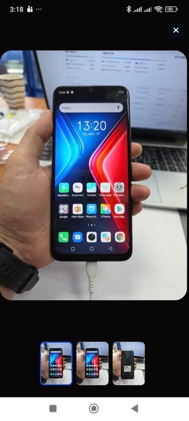 Аудиотехника: Infinix Hot 11 Play, Жаңы, 64 ГБ, түсү - Кара, 2 SIM — 2