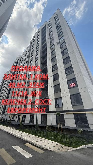 Квартиры: 1 комната, 40 м², Элитка, 11 этаж, Евроремонт — 1
