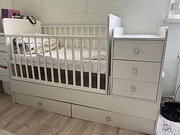 foldable table: Детская кровать трансформер, Другой тип, цвет - Белый — 1