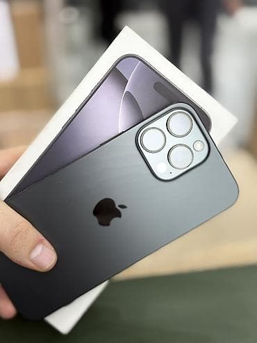 ipone 16: IPhone 16 Pro Max, Б/у, 256 ГБ, Black Titanium, Коробка, 96 % — 2