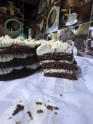 Акшактар, ун, шекер: Именной торт-цифра из шоколадных коржей - Формат: торт в виде цифр — 3