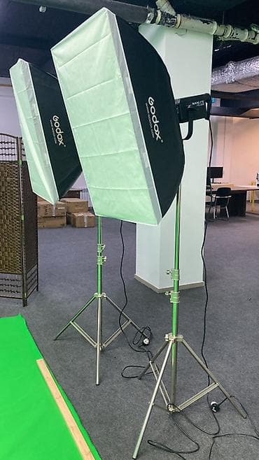 Видеонаблюдение: Осветительный комплект для фото/видеосъёмки Состав: - Постоянный свет — 3