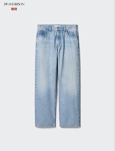 helly hansen: Мужские джинсы JW Anderson x Uniqlo - Фасон: свободный прямой крой — 2