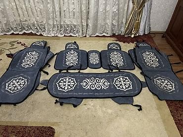 быстросъемная тонировка: Чехлы Тканевые, С подушкой, цвет - Синий, Toyota, Б/у, Самовывоз — 1