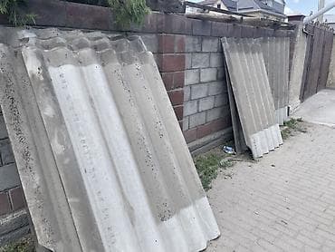 лист строй: Шифер, Асбестоцементный, Крупноволновой, Б/у — 1