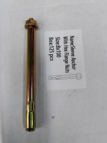 Дюбель-гильза (sleeve anchor) с шестигранной фланцевой гайкой - — 2