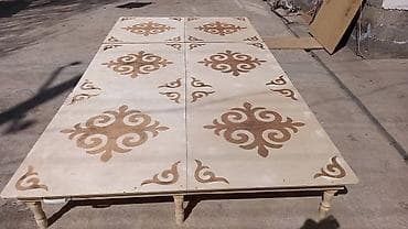 кыргызские: Улуттук кыргыз үстөлү, Бүктөө, Жыгач, түсү - Саргыч боз — 3