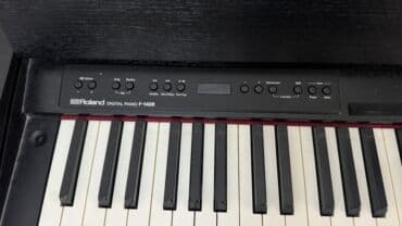 полуакустическая электрогитара: Roland F-140R — цифровое пианино в корпусе-стойке. Ключевые — 5