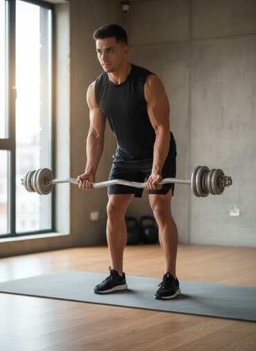 наборные гантели с поворотным механизмом: EZ-гриф со съемными дисками - Изогнутый (EZ) гриф для штанги — — 1