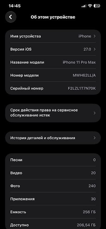 IPhone 11 Pro Max, Б/у, 256 ГБ, Золотой, Наушники, Зарядное устройство, Защитное стекло, 100 % — 6