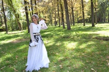 аренда свадебного платья бишкек: Үлпөт көйнөгү, түсү - Ак — 1