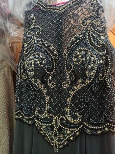 вечернее платье для беременных: Вечернее платье, Русалка, Длинная модель, Трикотаж, Без рукавов, Камни, XS — 3