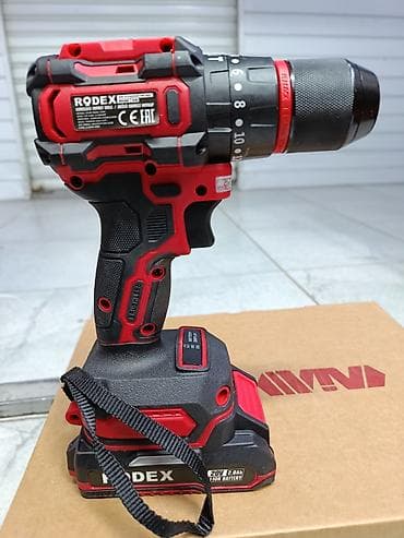 Аккумуляторная ударная дрель‑шуруповерт RODEX - Бесщеточный двигатель