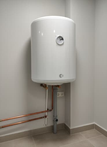 горизонтальный водонагреватель: Белый водонагреватель Equation с круглым корпусом и аналоговым — 1