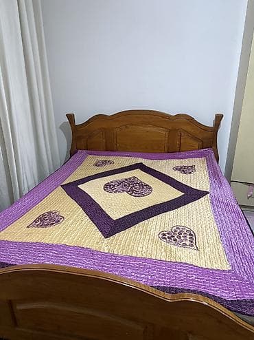 used bed: Двуспальная кровать, Б/у, С матрасом, длина - 2 см — 3