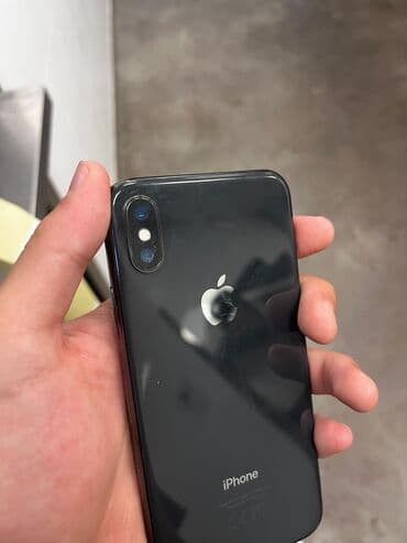 айфон xs max цена в бишкеке бу: IPhone X, Колдонулган, 64 ГБ, Black Titanium, Кулакчындар, Заряддоочу түзүлүш, Каптама, 100 % — 1