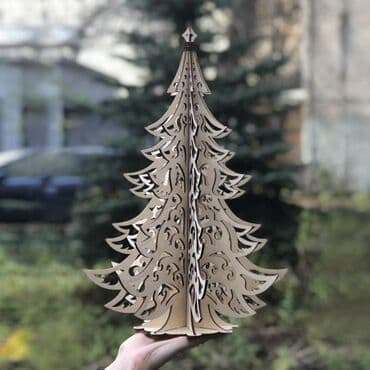 декоративный кур: Деревянные милые ёлочки Естественные или яркие, маленькие или большие — 9