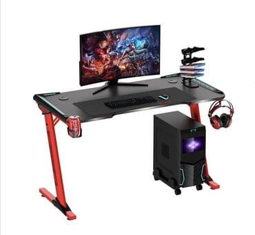 стол для учебы и компьютера с полками: 🔥 *Игровой стол для настоящих геймеров!* 💻 - 🎨 *Стильный карбоновый — 4