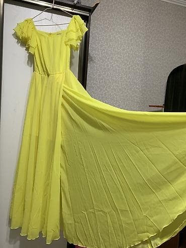 летние платье: Платье макси с открытыми плечами - Цвета: небесно‑голубой и — 4