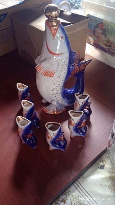 аквариум с рыбами: Набор *Рыбки*для коньяка настоек,наливкивина и просто для сувенира — 1