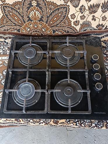 technics sl: Газовая печь, Б/у, Встраиваемая, цвет - Черный, Полная оплата — 1