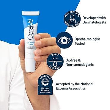 уха чистка: CeraVe Eye Repair Cream — крем для кожи вокруг глаз с технологией MVE — 1