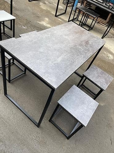 кухонный стол и стулья купить недорого: Кухонный стол и стул, Новый, цвет - Белый — 5