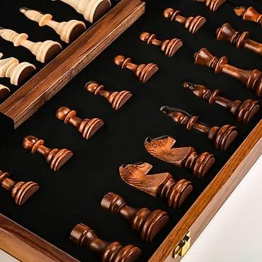 куплю шахмат: Деревянные шахматы / отличное качество ♟️В комплекте 32 фигурки — 3