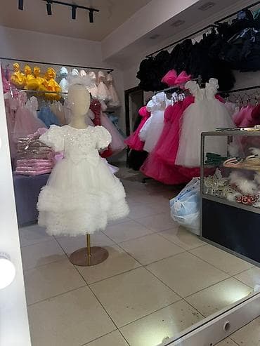 Детское платье, цвет - Белый, Новый