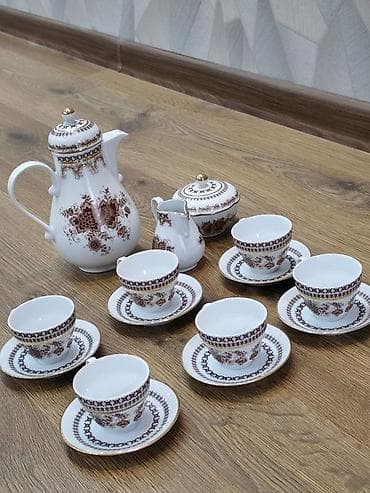 Фарфоровый кофейный сервиз Kahla (GDR) винтажный кофейный сервиз — 1
