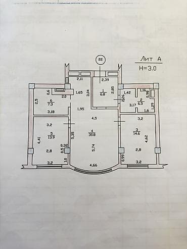 8: 3 комнаты, 80 м², Военторг Элитка, 8 этаж, Евроремонт — 10