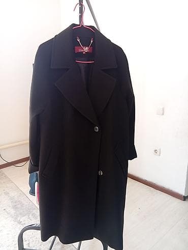 elina rossi: Пальто, Классика, Осень-весна, По колено, Двубортная модель, M — 1