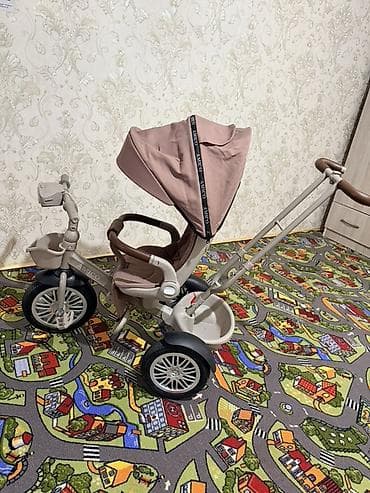 Детский транспорт: Детский трехколесный велосипед-каталка AMICO с родительской ручкой и — 2